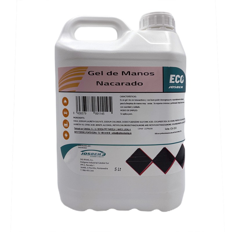 Gel de manos nacarado